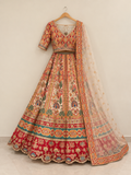 Nyraa Deep Red Printed Lehenga Choli