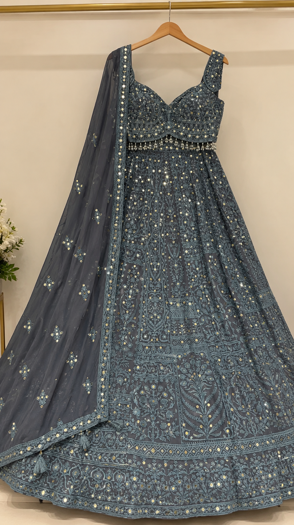 Nyraa Wine Purple Embroidered Lehenga Choli Set