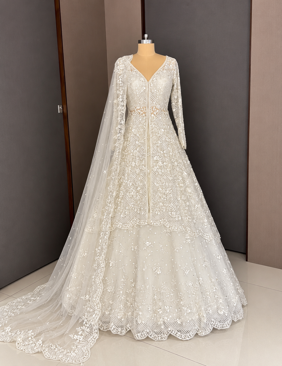 Mira Front Slit Anarkali with Lehenga