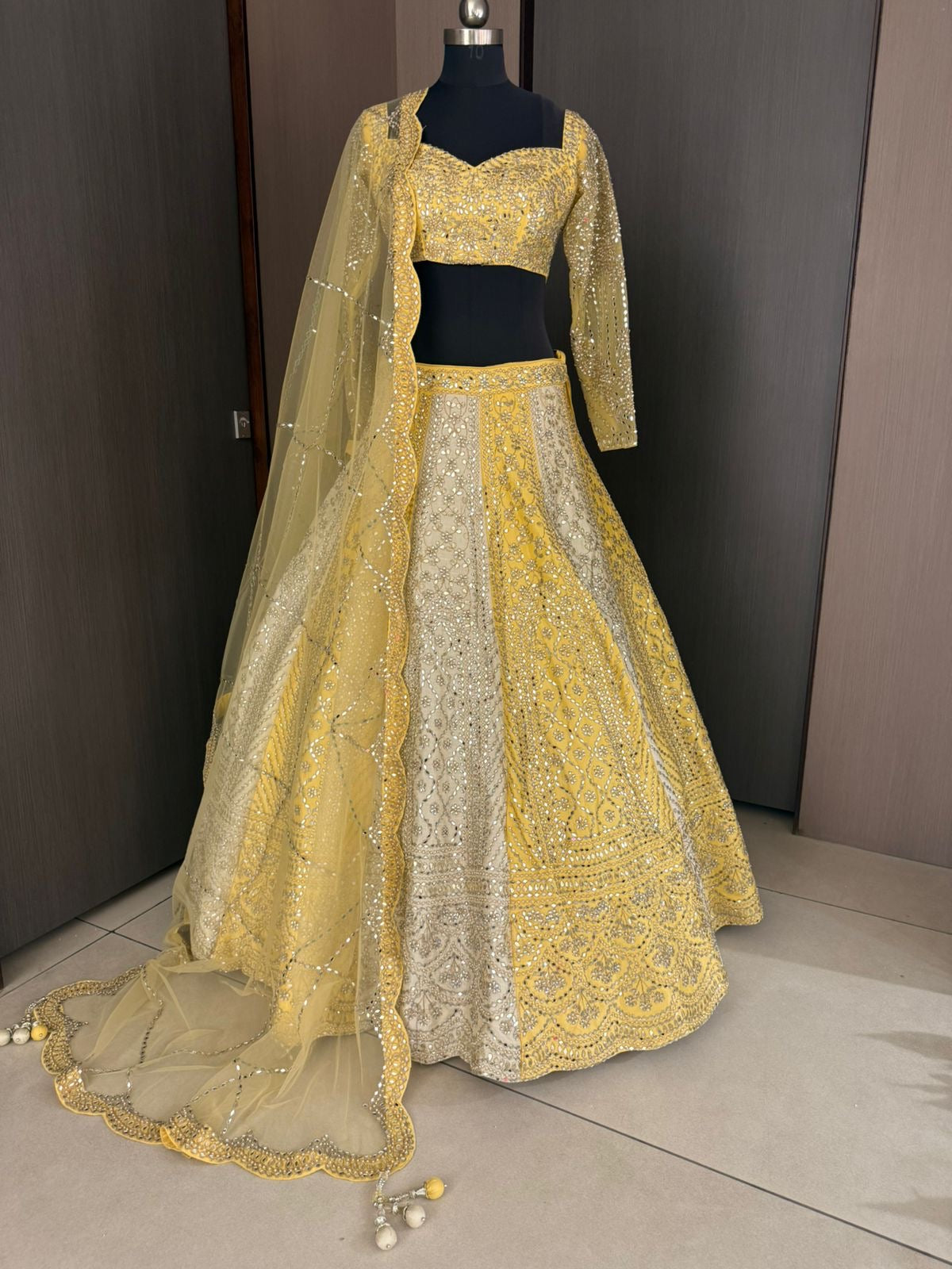 Nyraa Yellow Lehenga with Embroidered Blouse