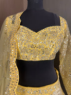 Nyraa Yellow Lehenga with Embroidered Blouse