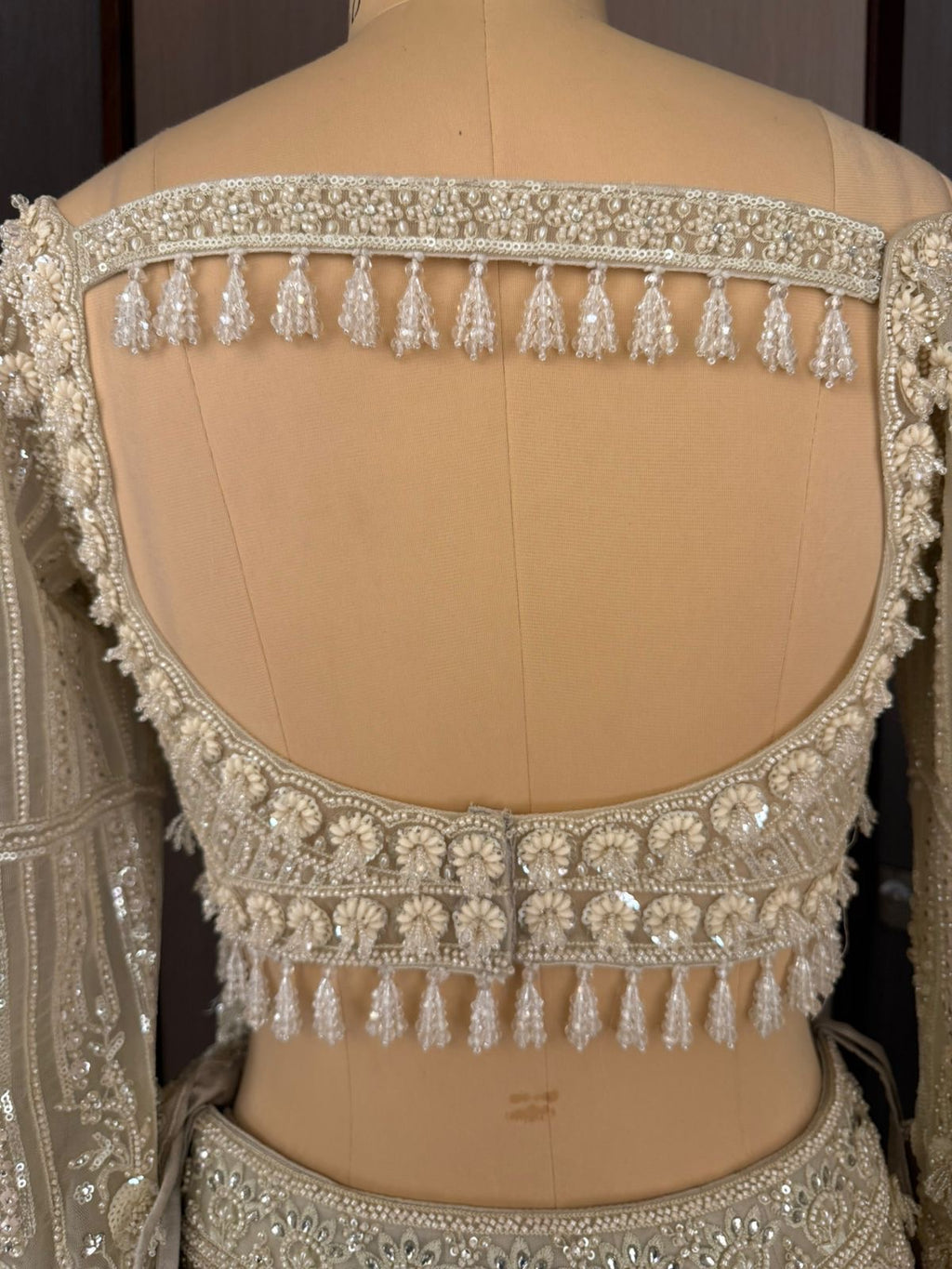 Nyraa Ivory & Gold Embroidered Lehenga Choli Set