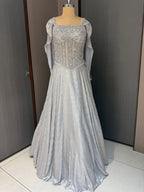 Nyraa Silver Corset with Lehenga
