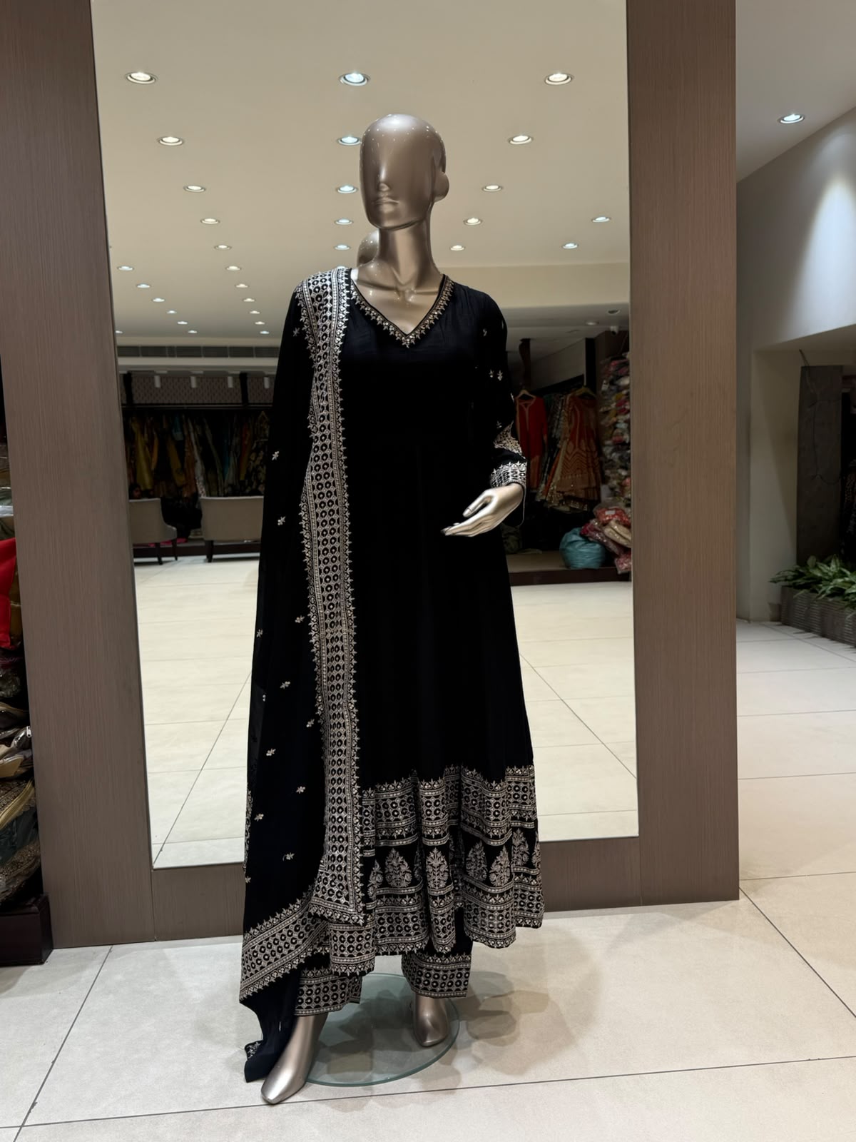Mira Black Anarkali Suit