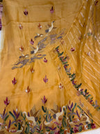 Neer Mustard Yellow Organza Suit- Dupatta