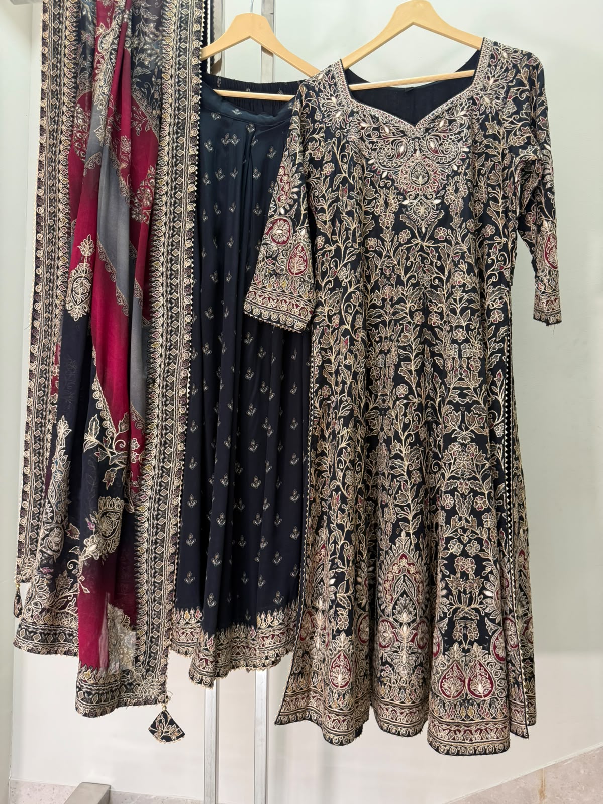 ARYA Black Shirt with Sharara Suit