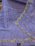 Neer Lavender Purple Organza Suit with Dupatta