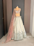 Nyraa Ivory & Blush Pink Lehenga Choli Set