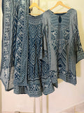 ARYA Navy Blue Printed 3-Piece Sharara Suit with Dupatta