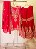 Arya Sharara Suit with Gold Embroidery