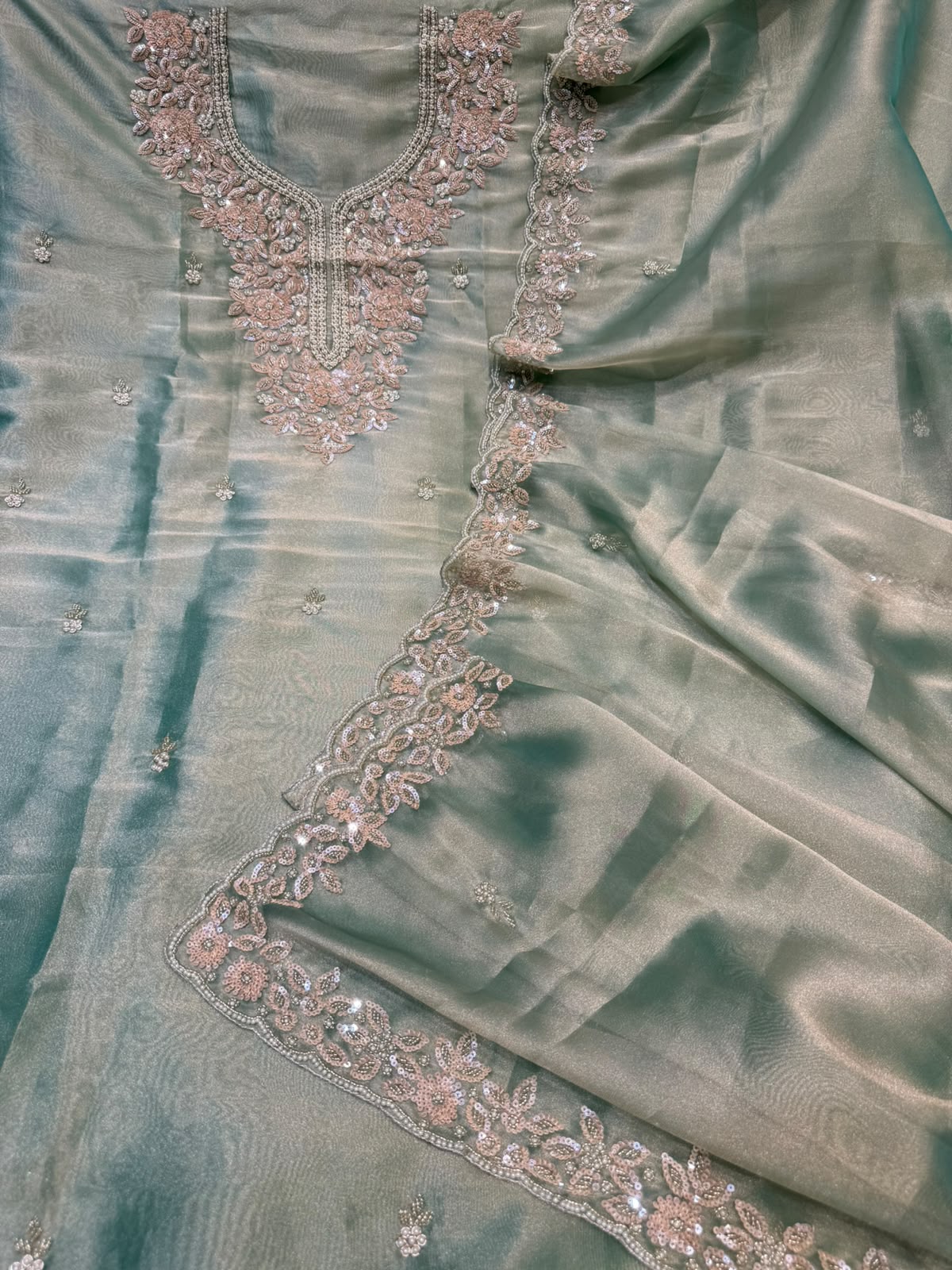 Neer Shimmer Tissue Suit Dupatta