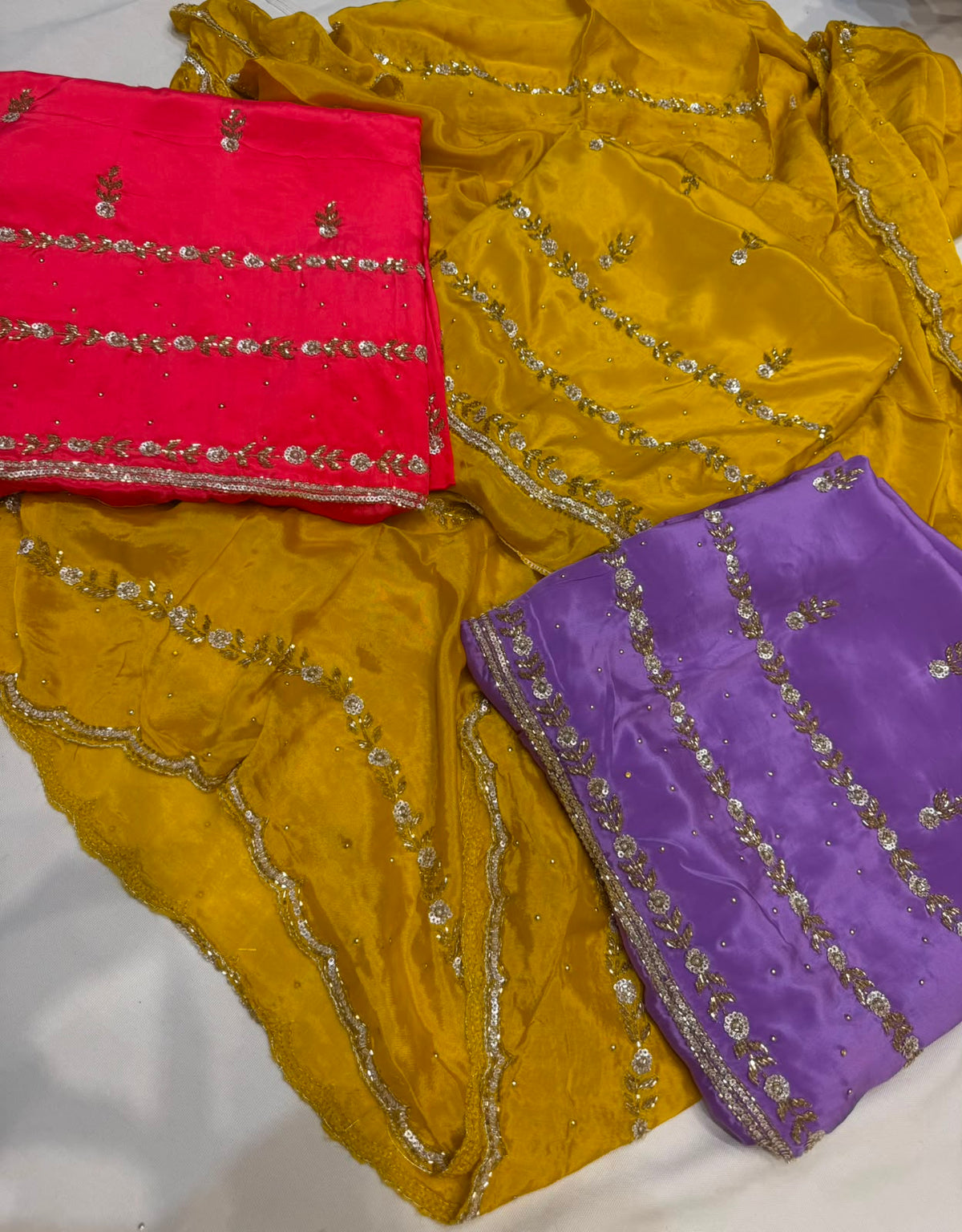 Neer Crepe Suit with Chinon Dupatta