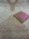 Neer 3-Piece Silk Organza with Hand Embroidery with Crap Bottom
