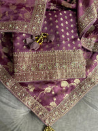 Neer Banarasi Silk with Antique-Gold Zari Embroidery
