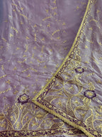 Neer Organza Silk with Golden Embroidery
