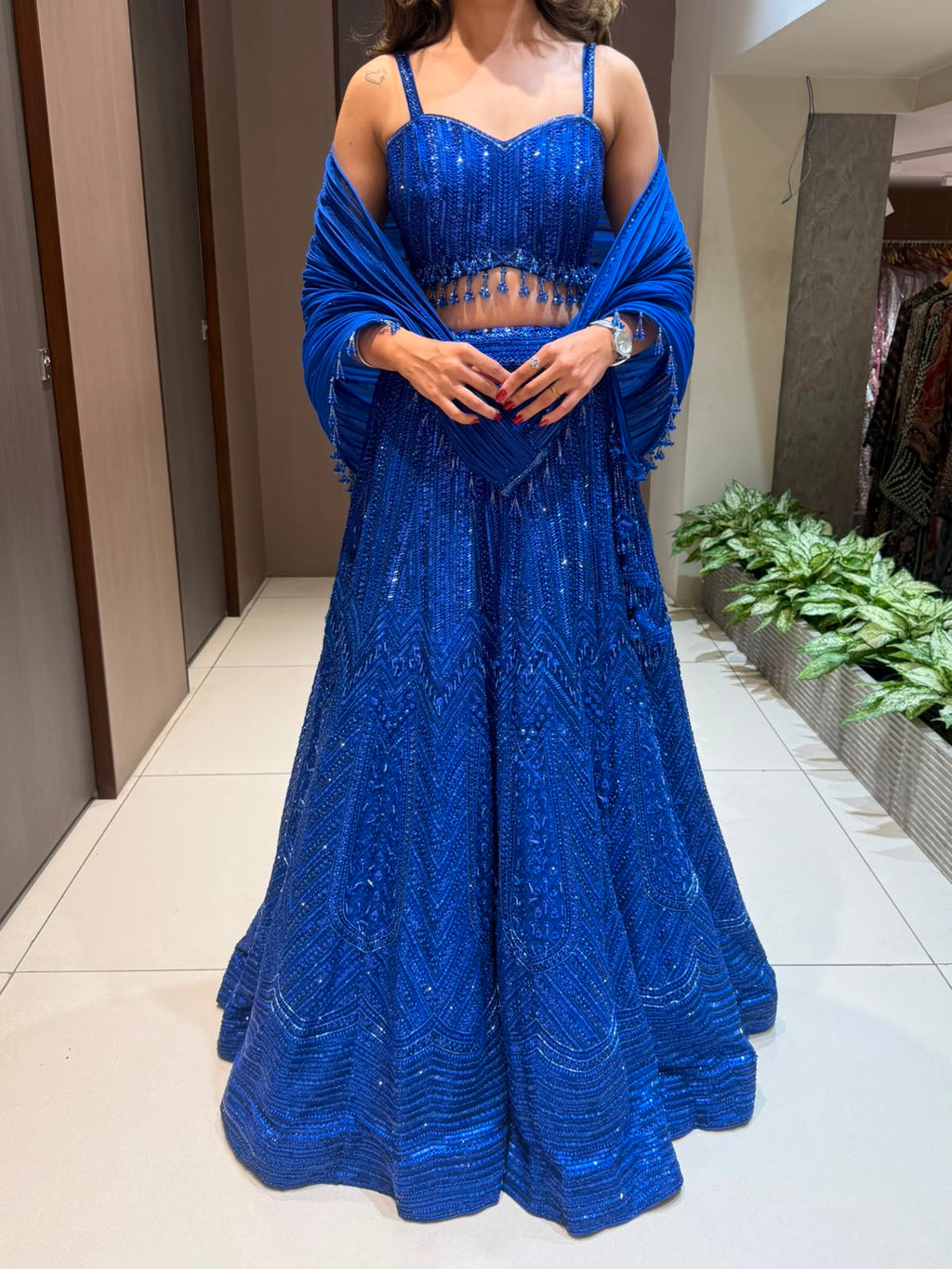 Nyraa Royal blue Lehenga Choli Set