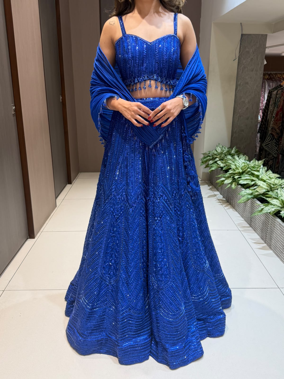 Nyraa Royal blue Lehenga Choli Set