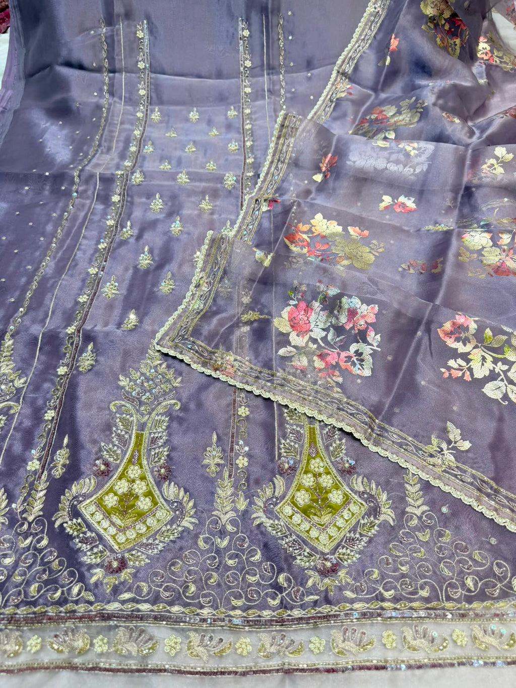 Neer Organza Silk with Suit Dupatta
