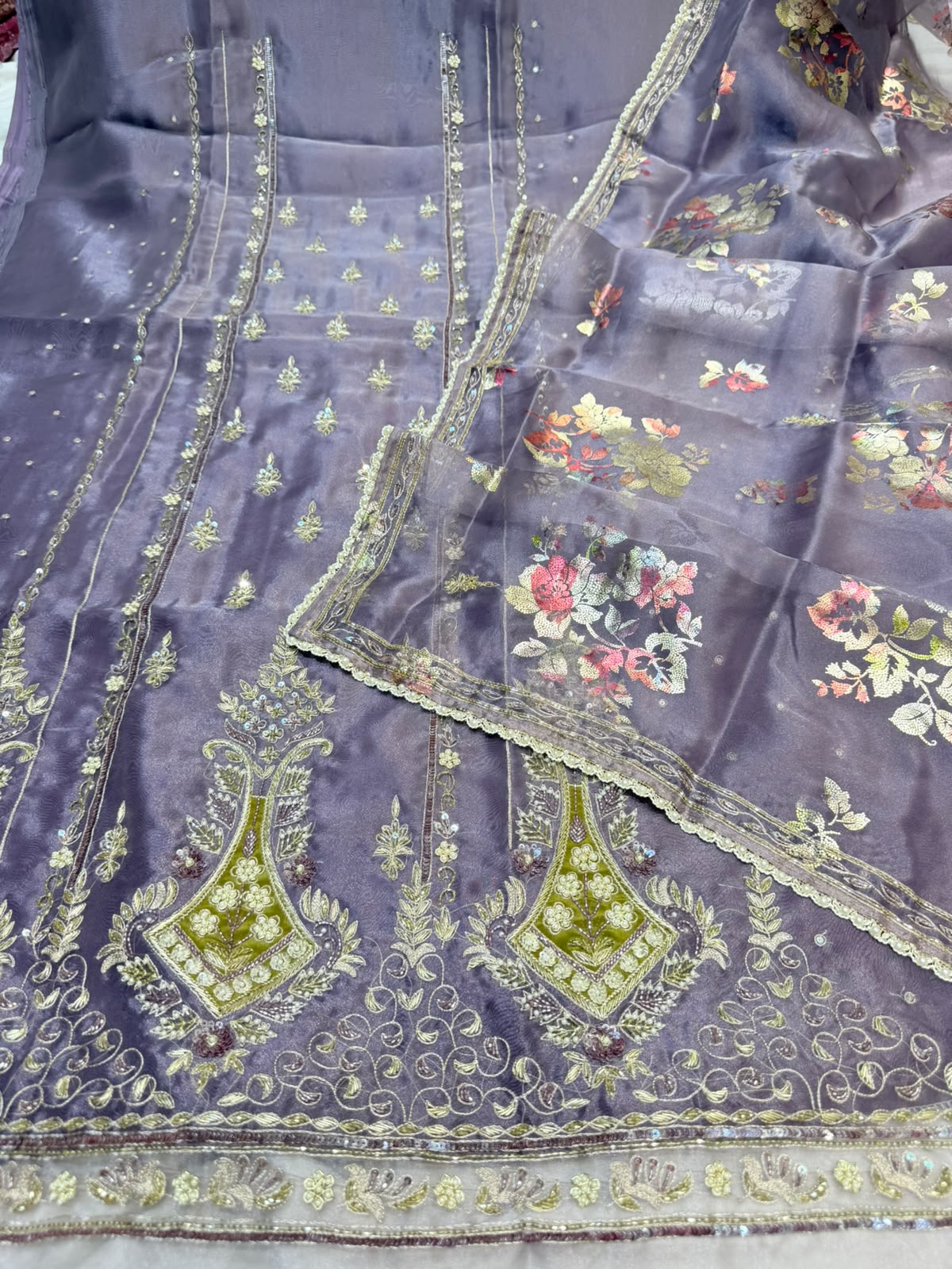 Neer Organza Silk with Suit Dupatta