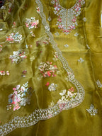 Neer Pure Organza Suit Set with Dupatta