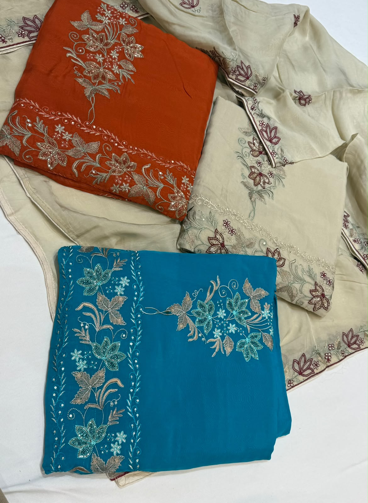 Neer Organza Cotton Suit Set- Dupatta