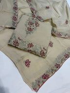Neer Organza Cotton Suit Set- Dupatta
