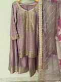ARYA Lavender Embroidered Sharara Suit Set