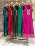Mira Embroidered Multicolored Anarkali Set