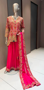 ARYA Bright Pink Sharara Suit