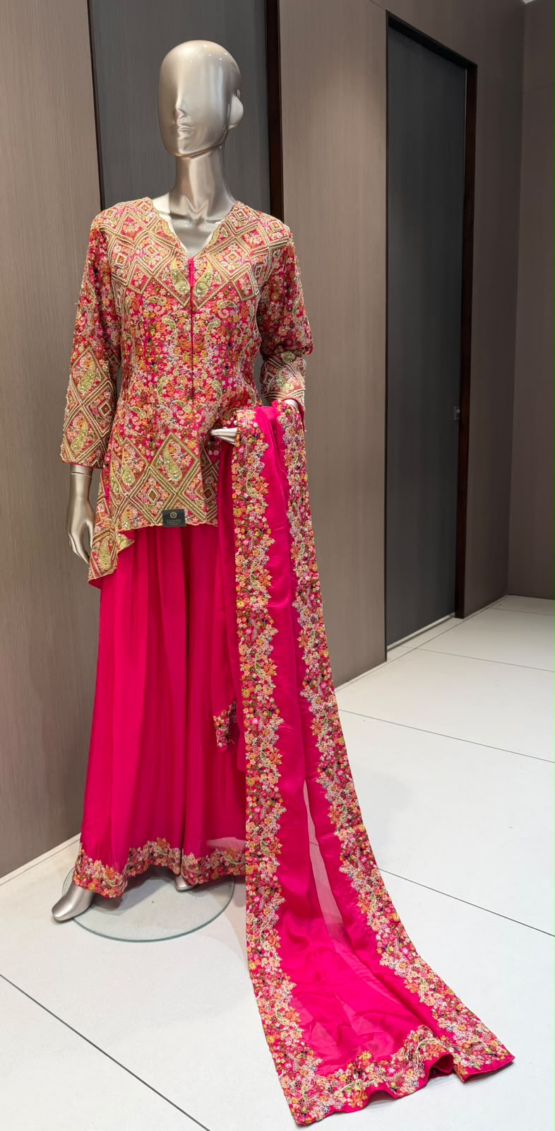 ARYA Bright Pink Sharara Suit