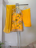Taara Yellow Embroidered Short Kurta & Salwar Set
