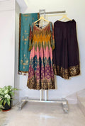 Mira Multicolor Printed Anarkali Sharara Suit
