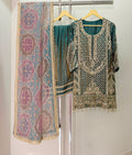 Taara Green Embroidered Farshi Salwar Suit