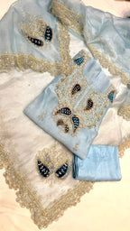 Neer Tissue Organza Suit-Dupatta