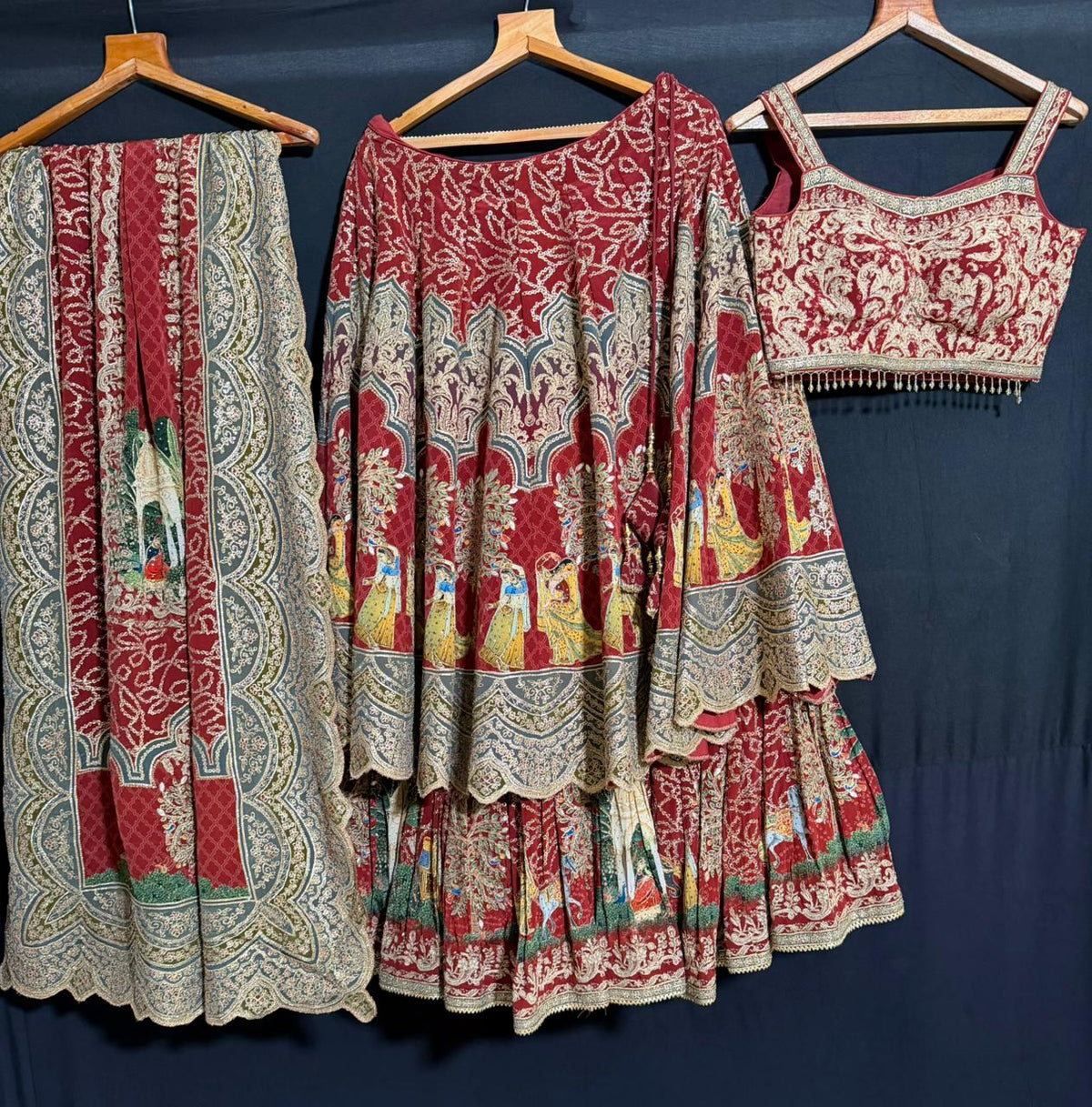 Nyraa Red Embroidered Lehenga Choli