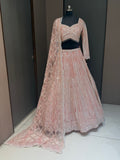 Nyraa Peach Pink Embroidered Lehenga Choli