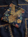 Neer Navy Blue Cotton Suit-Dupatta