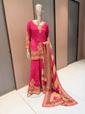 Taara Bright Pink Embroidered Sharara Suit
