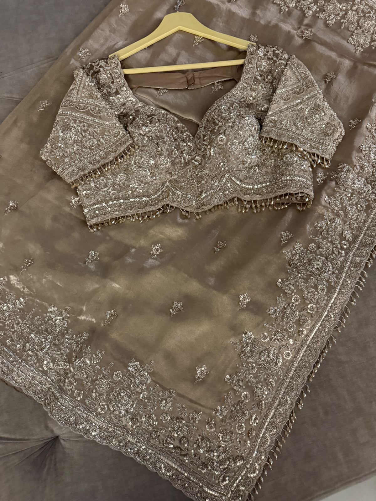 IVARA Unstitched Embroidered Saree