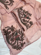 Neer Light Pink Shimmer Organza Suit-Dupatta