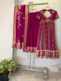 Mira Onion Pink Anarkali Suit Set