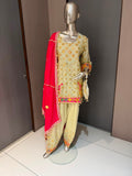 Taara Beige Farshi Salwar Suit-Dupatta