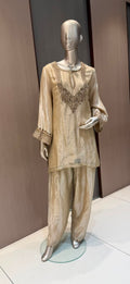 Taara Beige Embroidered Salwar Suit