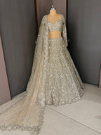 Nyraa Ornate Beige Embroidered Lehenga Choli