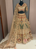 Nyraa Ornate Beige Lehenga Choli Set