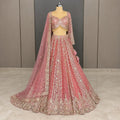 Nyraa Dusty Rose Pink Embroidered Lehenga Choli