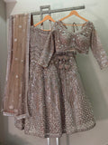 Nyraa Copper Gold Embroidered Lehenga Choli