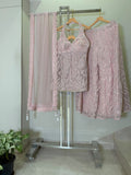 ARYA Baby Pink Embroidered Sharara Suit