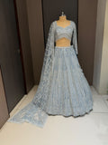 Nyraa Light Blue Embroidered Lehenga Choli