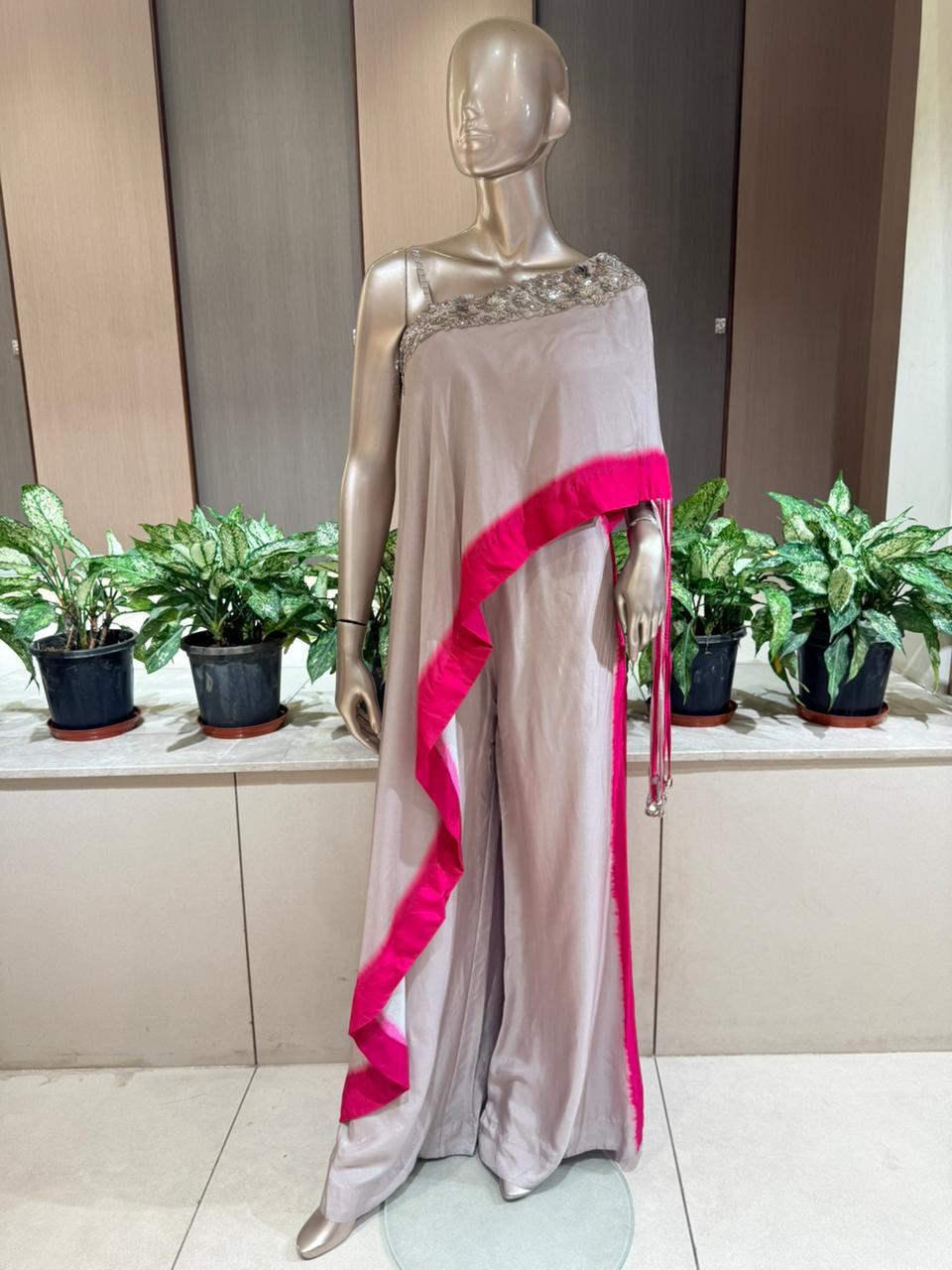 AKRITI 3 Piece Blush Pink Indo-Western Suit